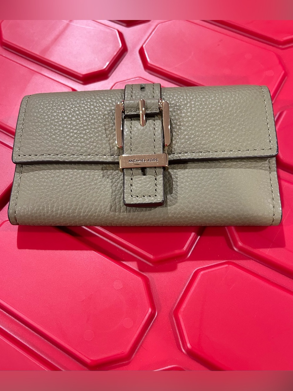 MICHAEL KORS Nolita Medium Pebbled Leather Tri-Fold Wallet